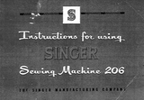SINGER 206 K 43 Zigzag Sewing Machine Instruction Manual (printed copy)