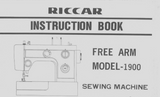 Riccar 1900 Instruction Manual (Printed)