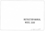 Riccar Model 3500 Instruction Manual (Printed)