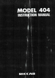 RICCAR 404 Instruction Manual (Download)