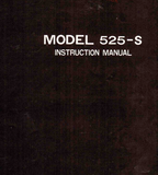 RICCAR 525 (525-S) Instruction Manual (Download)