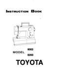 TOYOTA 8002 & 8200 Instruction Manual (Printed)