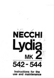 NECCHI Lydia MK 2 (542 & 544) Instruction Manual (Printed)