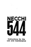 NECCHI Lydia Original 544 Instruction Manual (Printed)
