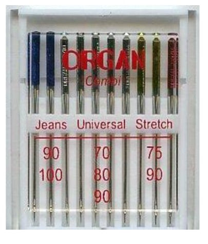 ORGAN Sewing Machine Needles Combi Pack of 10 Assorted