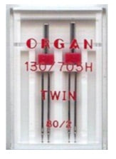 ORGAN Sewing Machine Needles Twin 80/2
