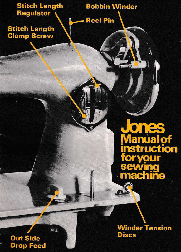 JONES (& Winfield) Straight Stitch Sewing Machine  Instruction Manual (Download)