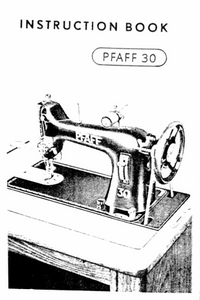 PFAFF Model 30 Insruction Book (Download)