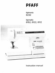 PFAFF TIPTRONIC/TIPMATIC 6232, 6152,6122, 6112 (Download)