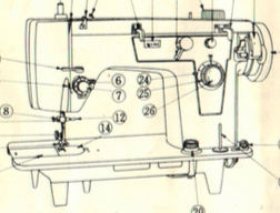 JONES BROTHER Machine (with Auto Buttonhole and Blind Hem ) Instructions (Download)