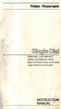 FRISTER + ROSSMANN Model SINGLE DIAL Instruction Manual (Download)