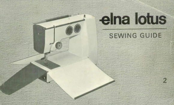 ELNA Lotus ZZ Sewing Guide (Printed)