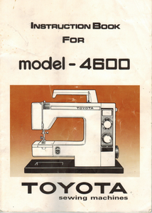 TOYOTA Model 4600 Instruction Manual (Printed)