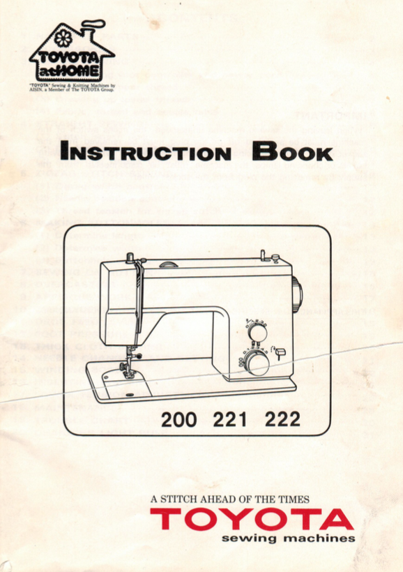 TOYOTA Models 200, 221 & 222 Instruction Manual (Download)