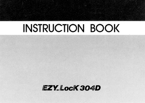 ELNA EZY Lock 304D Overlocker Instruction Manual (Printed)