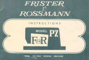 FRISTER + ROSSMANN Model PZ Instruction Manual (Download)