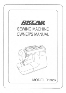 Riccar Model 1926 Instruction Manual (Printed)