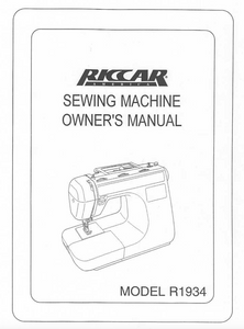 Riccar Model 1934 Instruction Manual (Download)