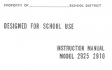 Riccar Model 2910 Instruction Manual (Printed)
