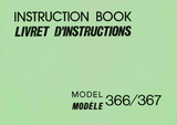 NEW HOME 366 & 367 Instruction Manual (Printed)
