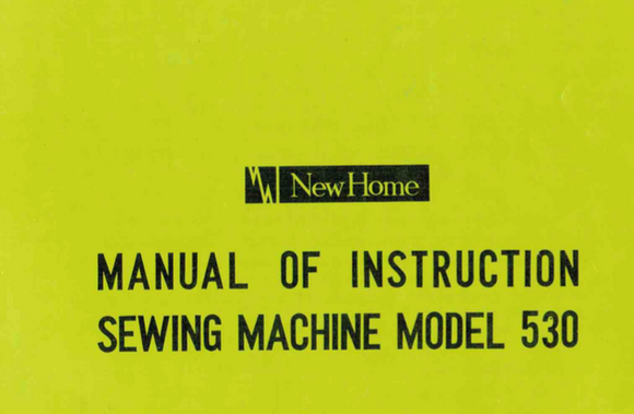 NEW HOME 530 IInstruction Manual (Download)