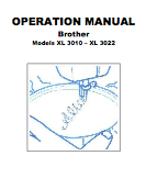 BROTHER XL3010 & XL3022 Instruction Manual (Printed)