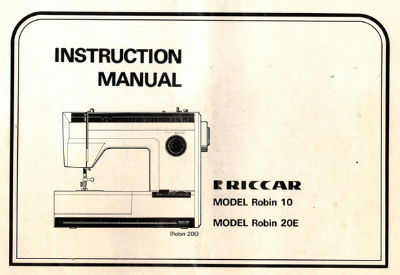 RICCAR Robin 10 & 20E Instruction Manual (Download)