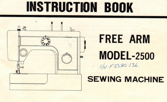 RICCAR Model 2500 Instruction Manual (Printed)
