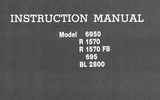 RICCAR 6950, R1570, R1570FB, 695 & BL2800 Models Instruction Manual (Download)