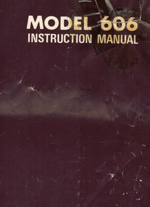 Riccar Model 606 Instruction Manual (Printed)