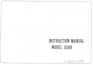 Riccar Model 3500 Instruction Manual (Download)