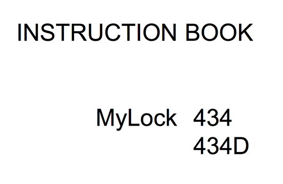 MY LOCK 434 & 434D Overlocker Instruction Manual (Download)
