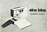 ELNA Lotus SP Instruction Booklet & Sewing Guide (Download)