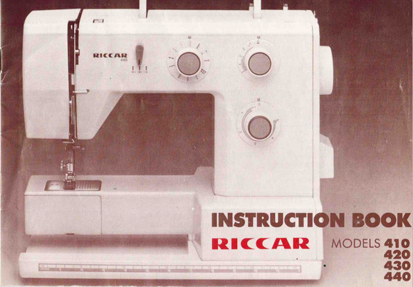 RICCAR 410, 420, 430 & 440 Instruction Manual (Download)