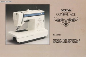 BROTHER Compal Ace (765) Instruction Manual (Printed)