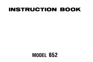NEW HOME My Style 16 (Model 652)  IInstruction Manual (Printed)