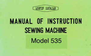 NEW HOME 535  IInstruction Manual (Printed)