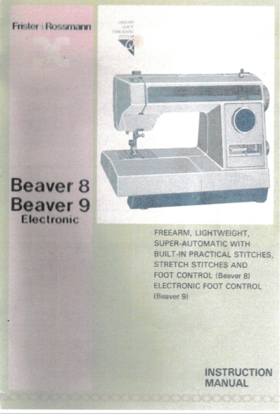 FRISTER + ROSSMANN Beaver 8 & 9 Instruction Manual (Download) – Beccles ...
