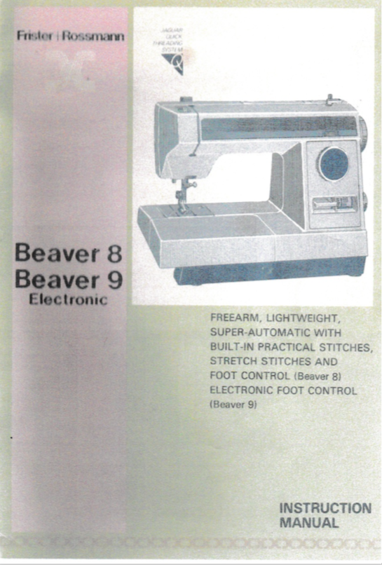 FRISTER + ROSSMANN Beaver 8 & 9 Instruction Manual (Download)