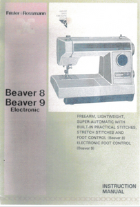 FRISTER + ROSSMANN Beaver 8 & 9 Instruction Manual (Printed)