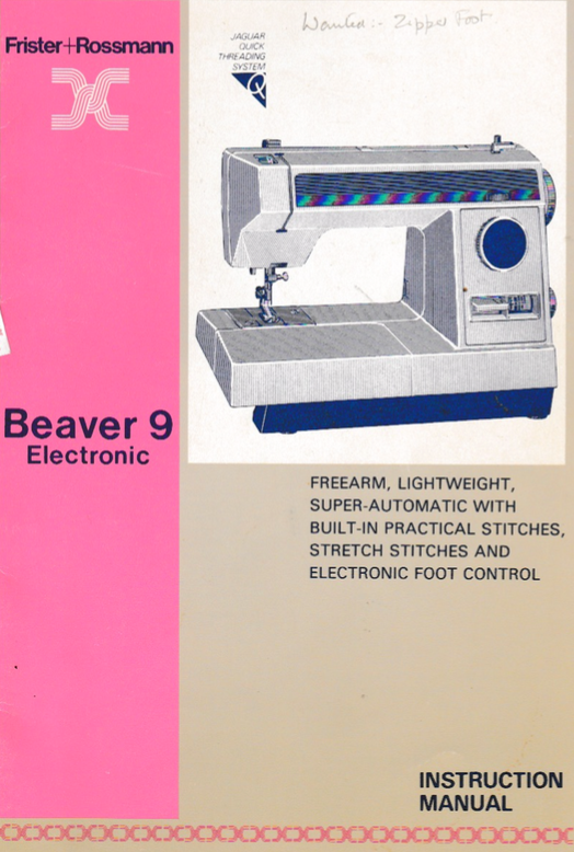 FRISTER + ROSSMANN Beaver 9 Instruction Manual (Download)