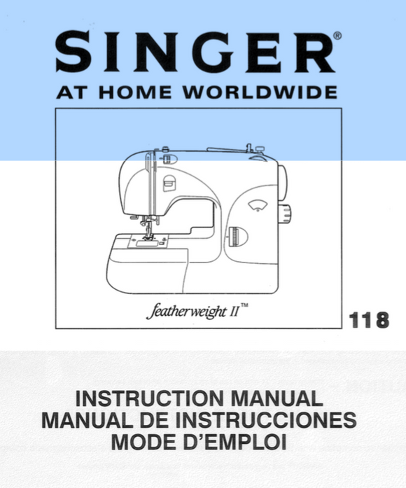 SINGER Featherweight II (118) Instruction Manual (Download)