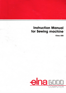 ELNA 6000 Instruction Booklet (Download)