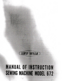 NEW HOME 672 Instruction Manual (Printed)