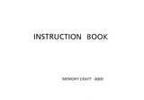 NEW HOME Memorycraft 6000 Instruction Manual (Download)