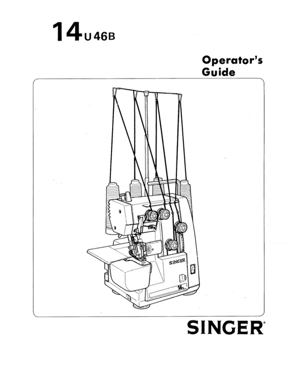 SINGER 14U46B Overlocker Instruction Manual (Printed)