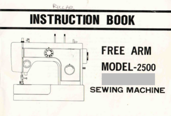 Riccar 2500 Instruction Manual (Printed)