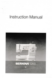 BERNINA 1260 Instruction Manual (Printed)