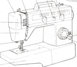 JONES BROTHER Model VX591 'Buttonmatic' Sewing Machine  Instruction Manual (Printed)
