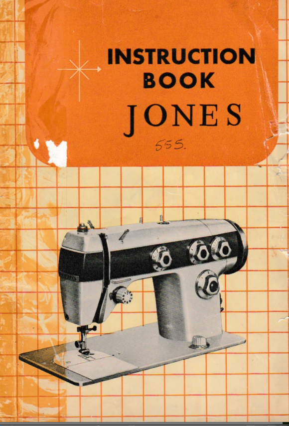 JONES Model 556 Sewing Machine  Instruction Manual (Download)
